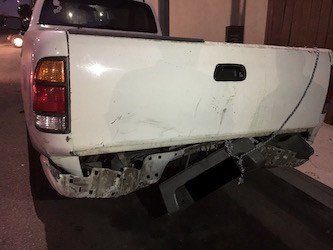 rear-ended truck