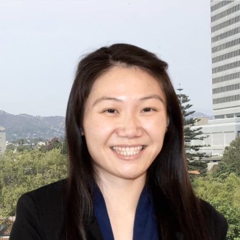 Aileen with cityscape