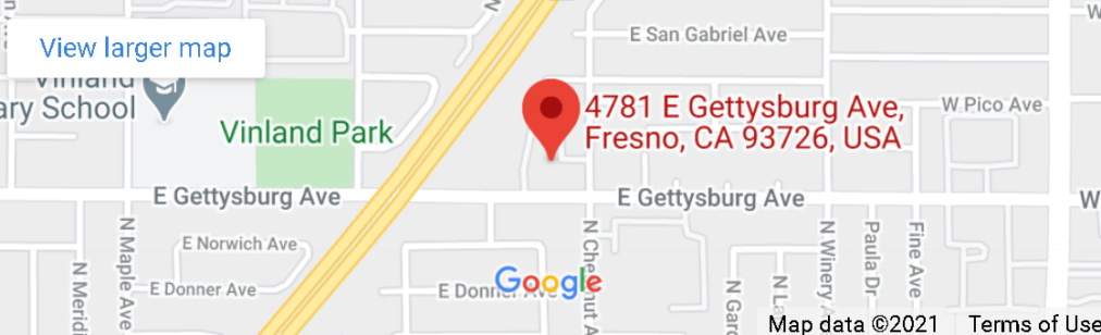 Map of Fresno location