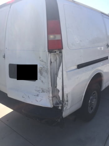Van rear-ended by underinsured driver