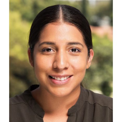 Linda with hair pulled back