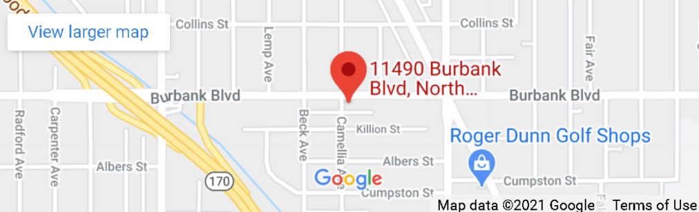 map of North Hollywood location